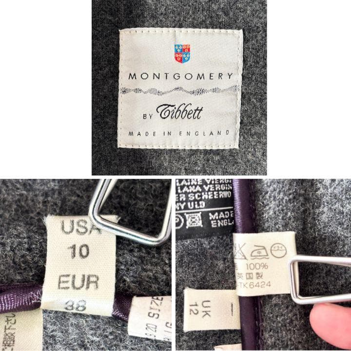 美品✨️モンゴメリー ロングダッフルコート L チャコールグレー トグル 英国製