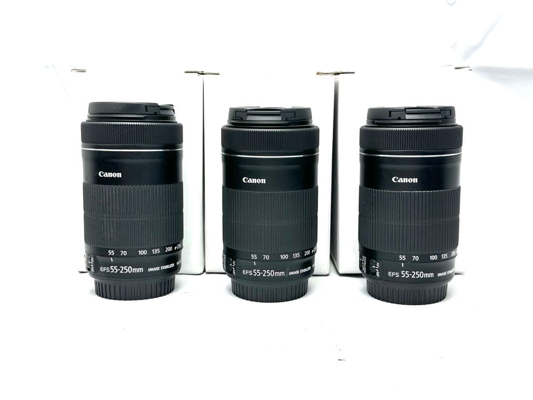 3本セット！Canon EF-S 55-250mm F4-5.6 IS STM