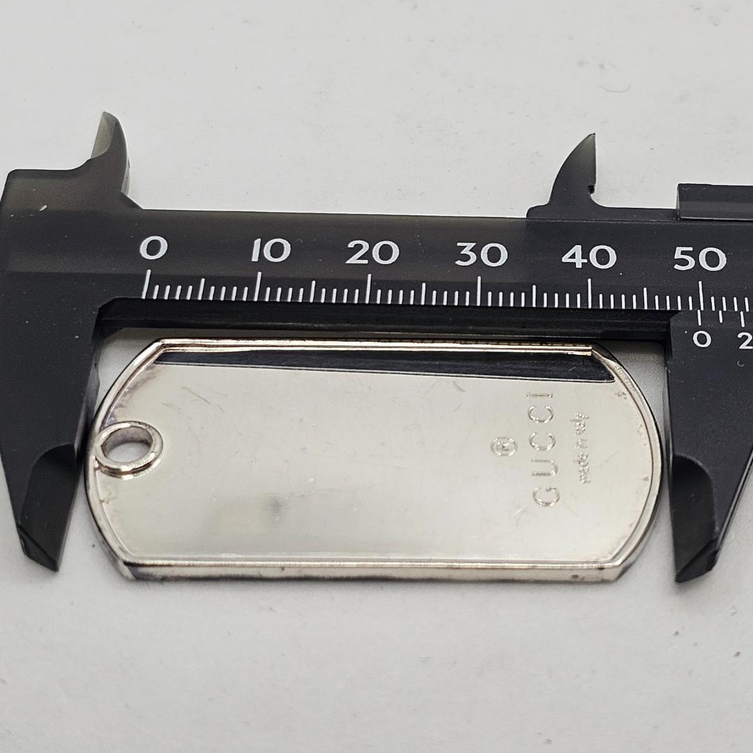 希少 グッチ ダブル ドッグタグ ネックレス シルバー 925