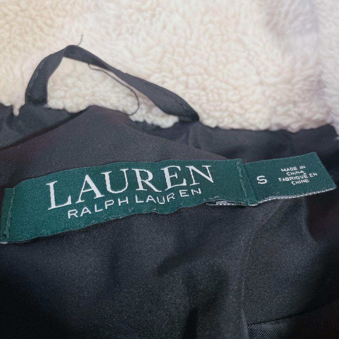 美品　ローレンラルフローレン　ロング丈キルティング　ダウンコートジャケット　黒