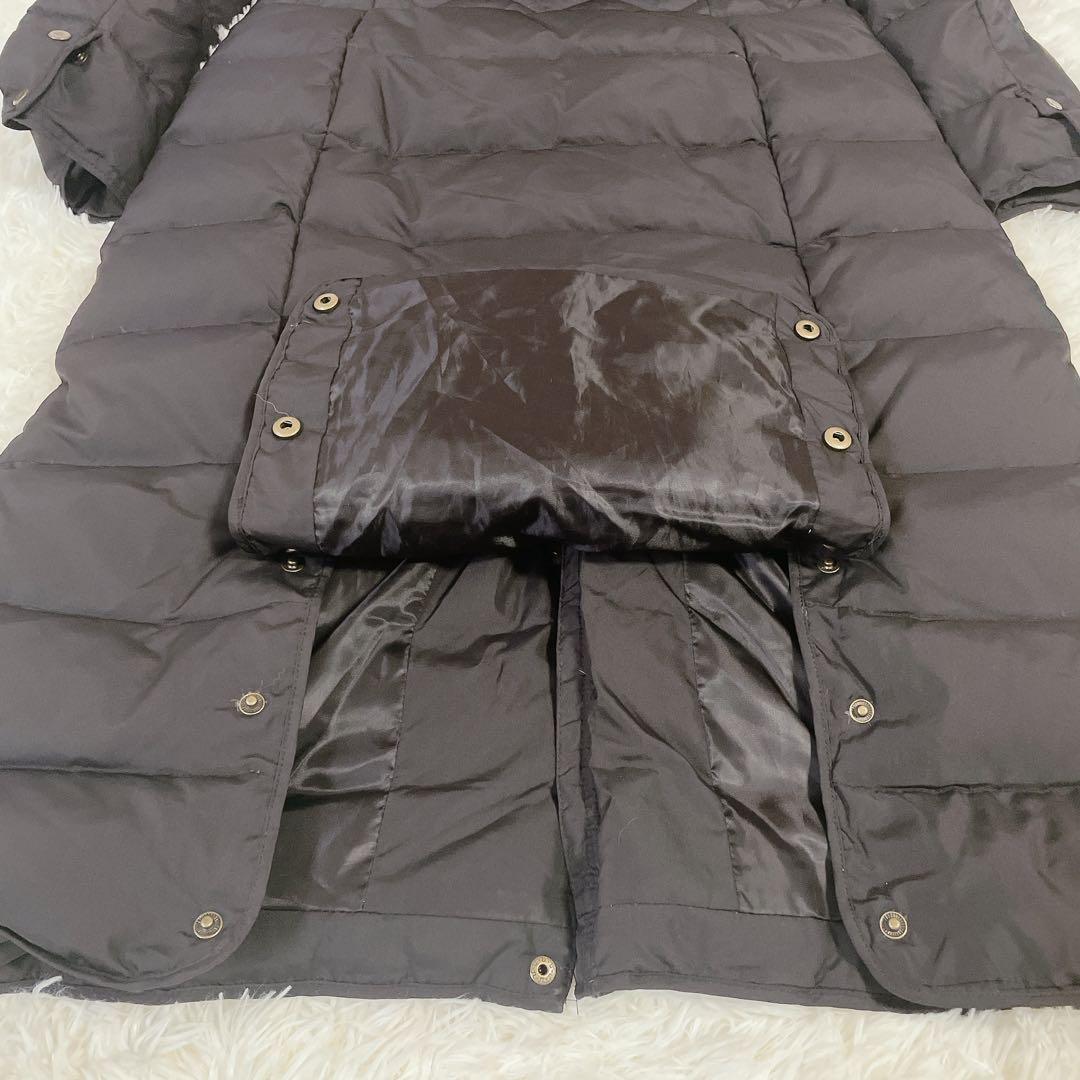 美品　ローレンラルフローレン　ロング丈キルティング　ダウンコートジャケット　黒
