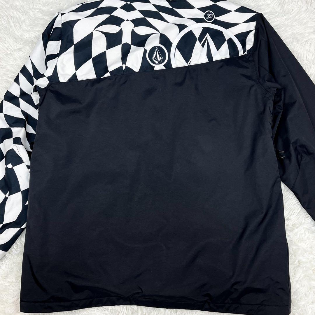 ボルコム スノージャケット アシンメトリー ロゴ刺繍 チェック