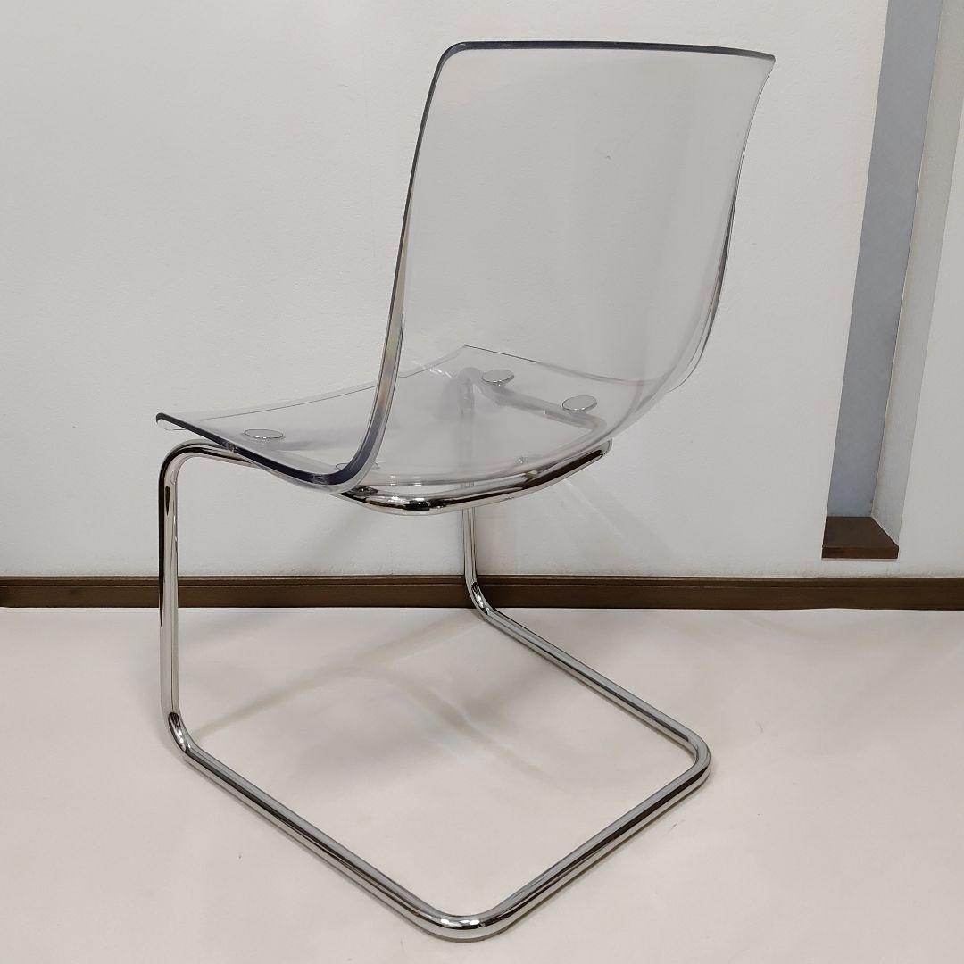 IKEA トービアスTOBIAS ダイニングチェア 透明椅子 クロムメッキ