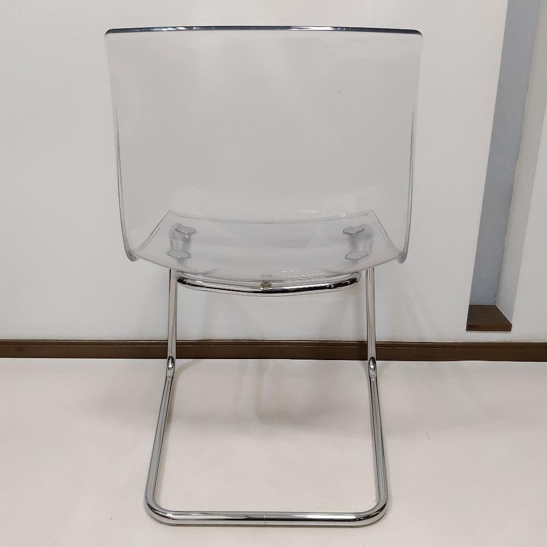 IKEA トービアスTOBIAS ダイニングチェア 透明椅子 クロムメッキ