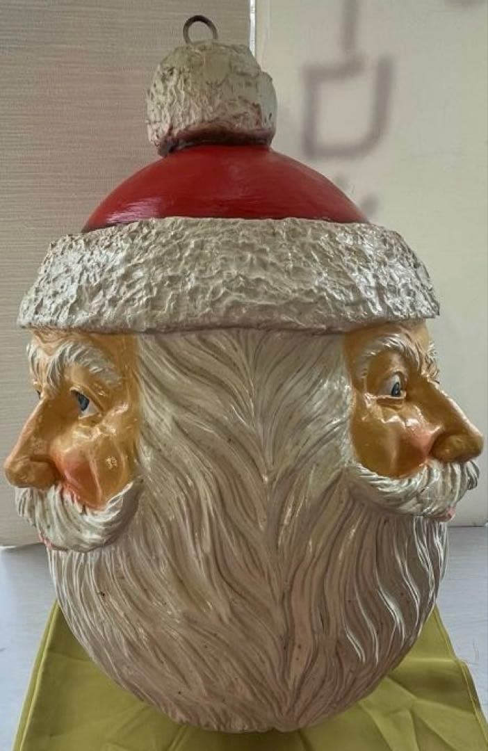 〈クリスマス〉3つの顔のサンタクロース置物　フィリピン　クリスマス　置物　珍品