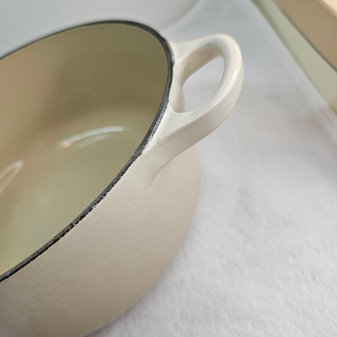 レアー Le Creuset ル・クルーゼ 両手鍋 20cm メレンゲ