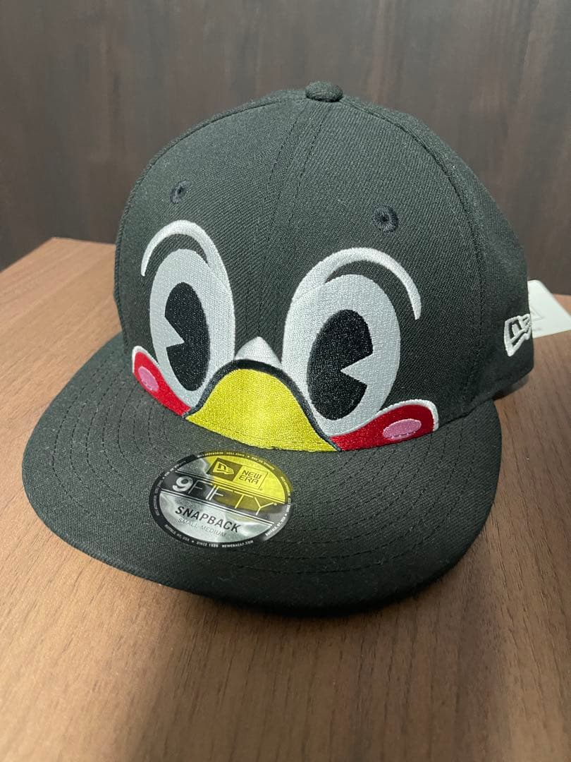 【新品未使用】希少　ニューエラー×つば九郎　コラボ　ベースボールキャップ　黒