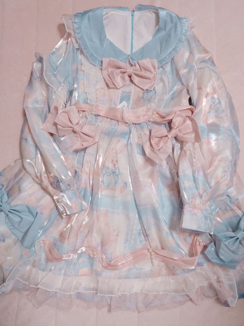 ゴスロリ 甘ロリ ロリータ パステル ワンピース リボン うさぎ ラッピング