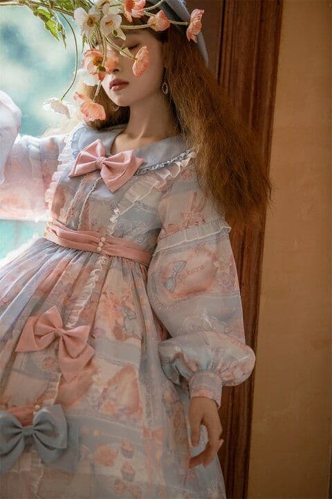 ゴスロリ 甘ロリ ロリータ パステル ワンピース リボン うさぎ ラッピング