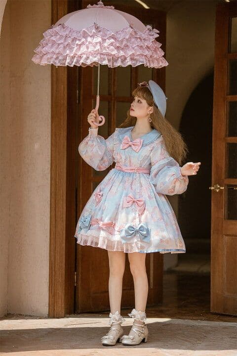 ゴスロリ 甘ロリ ロリータ パステル ワンピース リボン うさぎ ラッピング