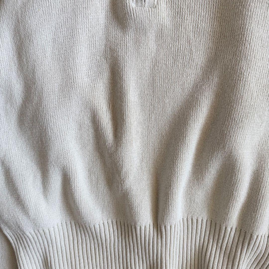 マーガレットハウエル　洗える　コットンニット　ハーフジップ　プルオーバー