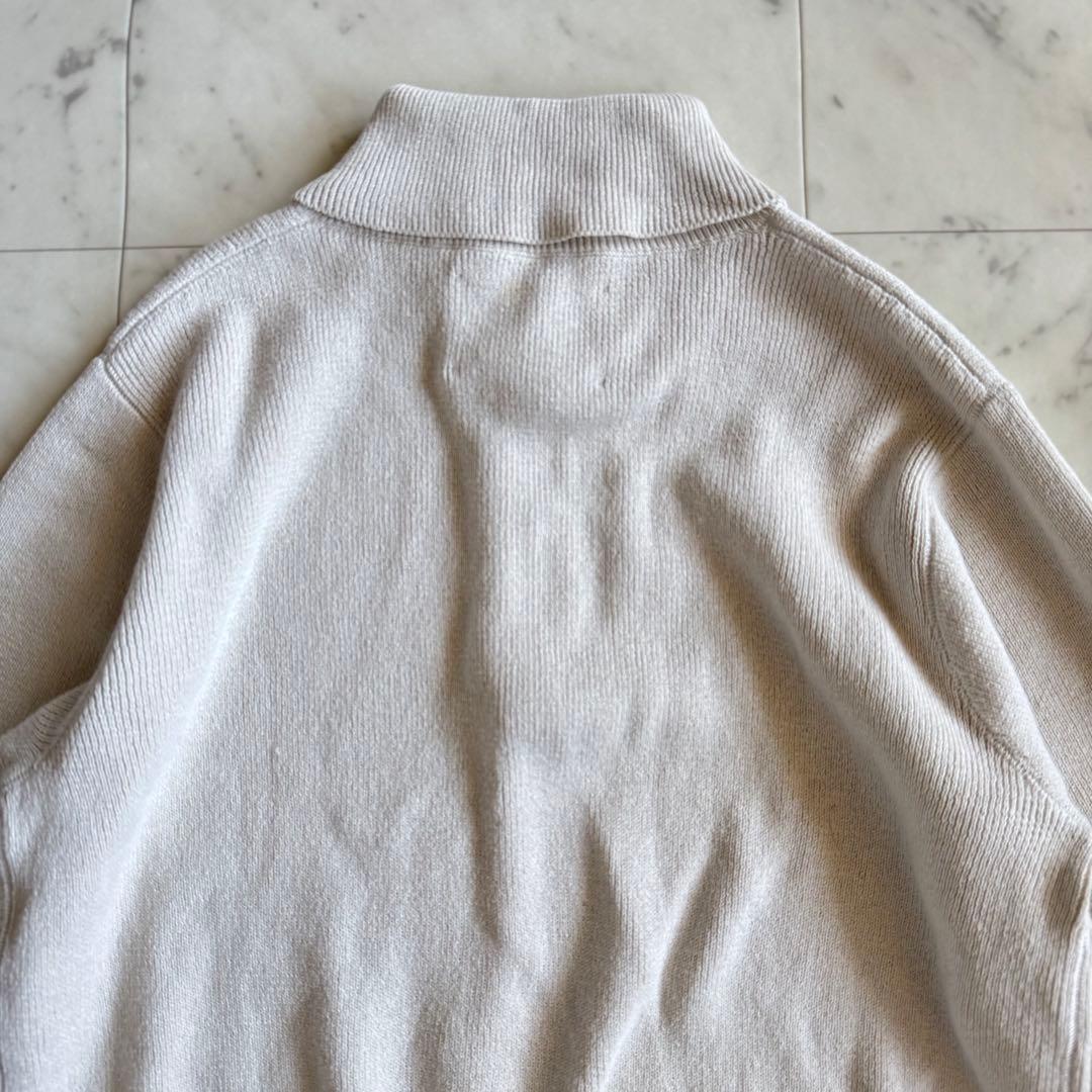 マーガレットハウエル　洗える　コットンニット　ハーフジップ　プルオーバー