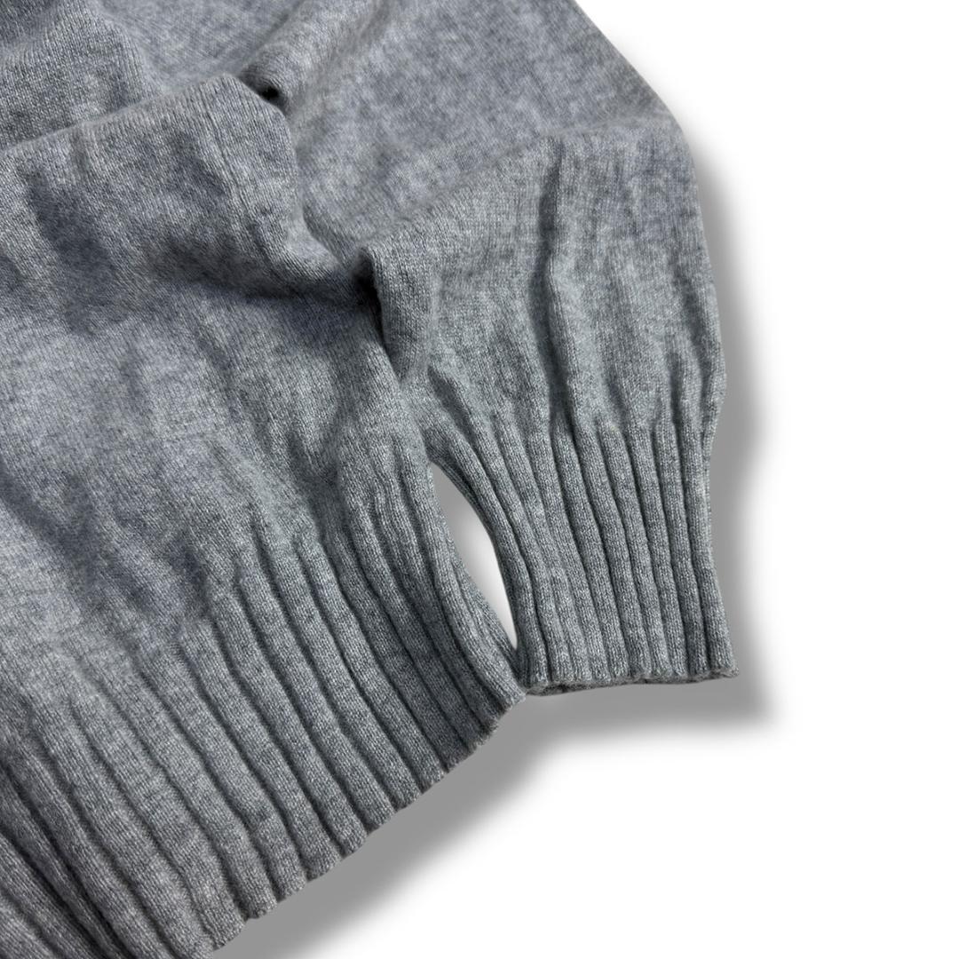 J6292 美品 フェデーリ カシミヤ100% モックネックニット グレー 52