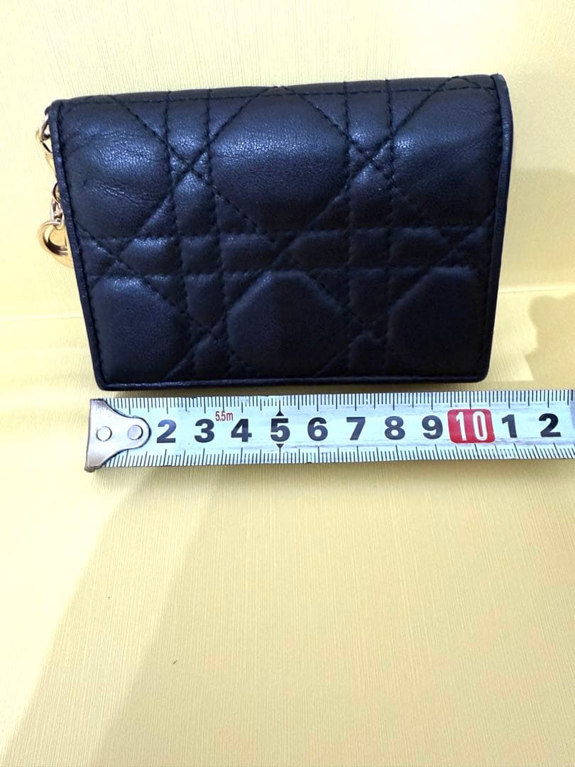 クリスチャンディオール　カナージュ　ブラック　レザー