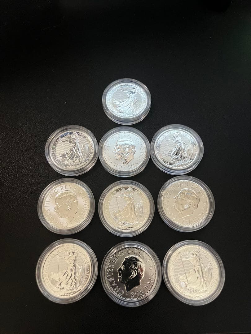 2024年　ブリタニア銀貨１オンス　10枚セット