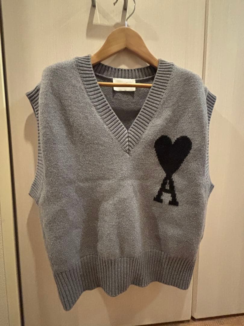 ami paris グレー ニットベスト