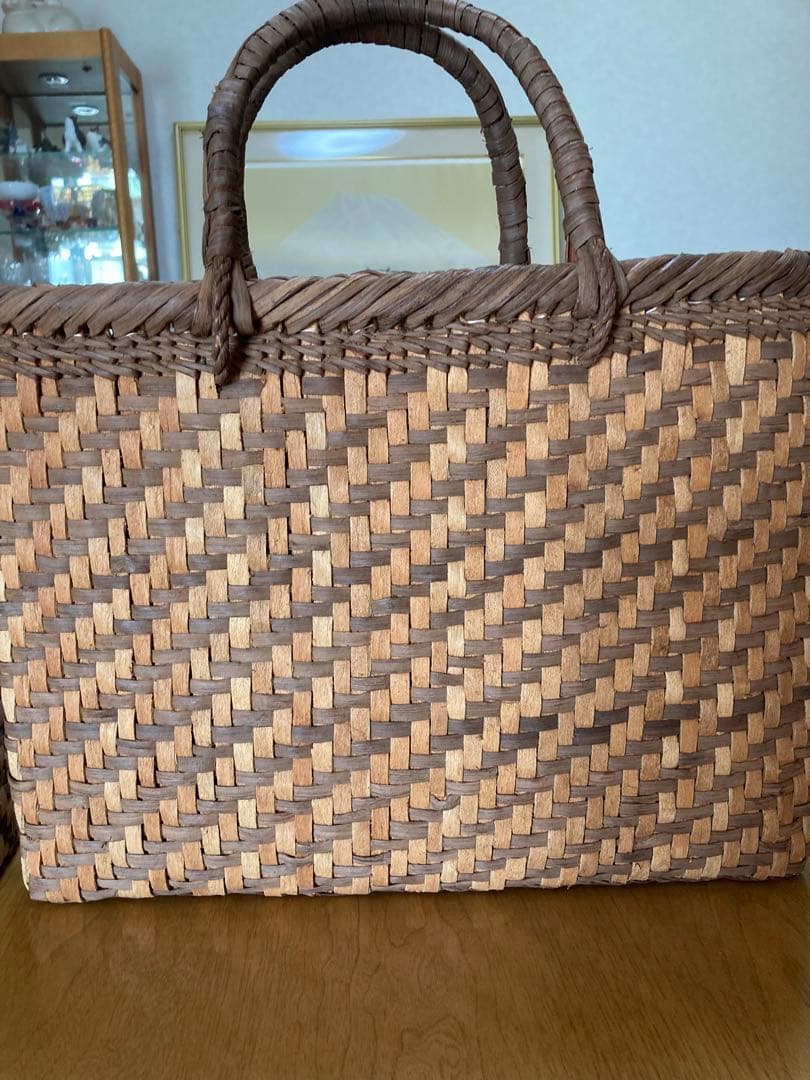 山葡萄と欅大ぶり籠新潟県阿賀町江川宗夫作江川作