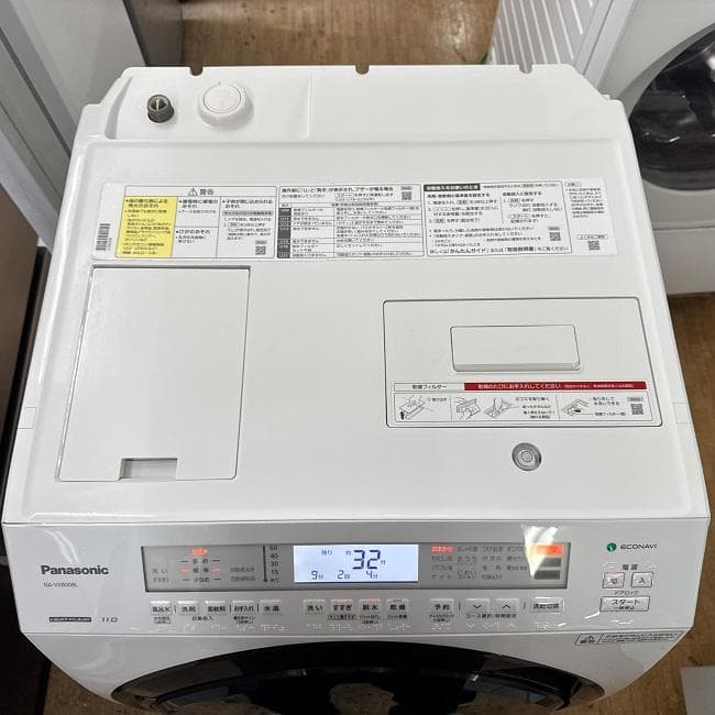地域限定送料無料　美品 パナソニック ドラム式洗濯乾燥機 NA-VX800BL
