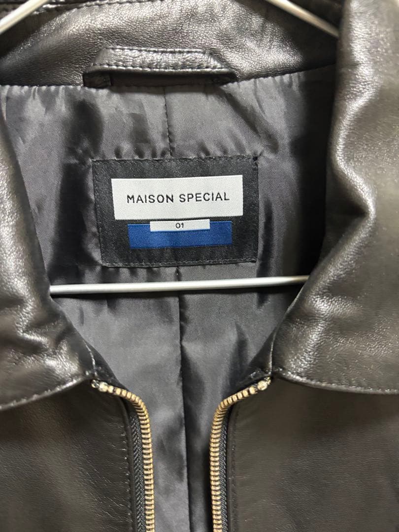 シープレザーライダージャケット ブラック 01 【MAISON SPECIAL】