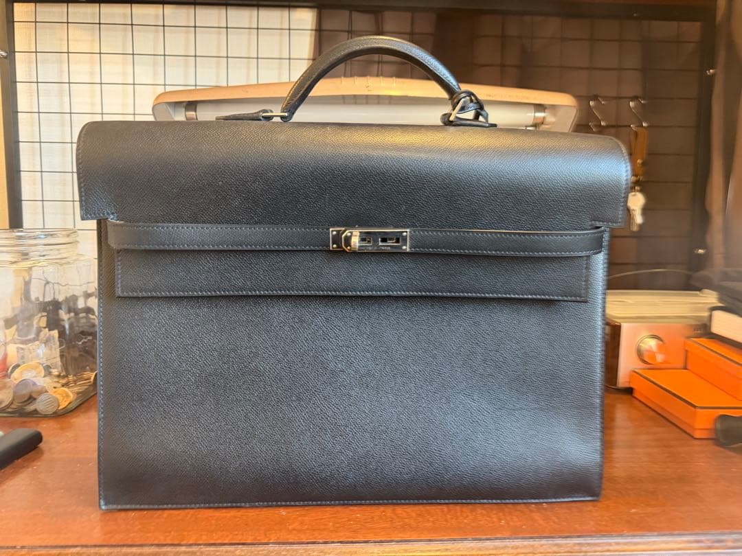 ド*ン様 さ*し様 美品　エルメス　ケリーデペッシュ　38 ノアール　黒　シルバ