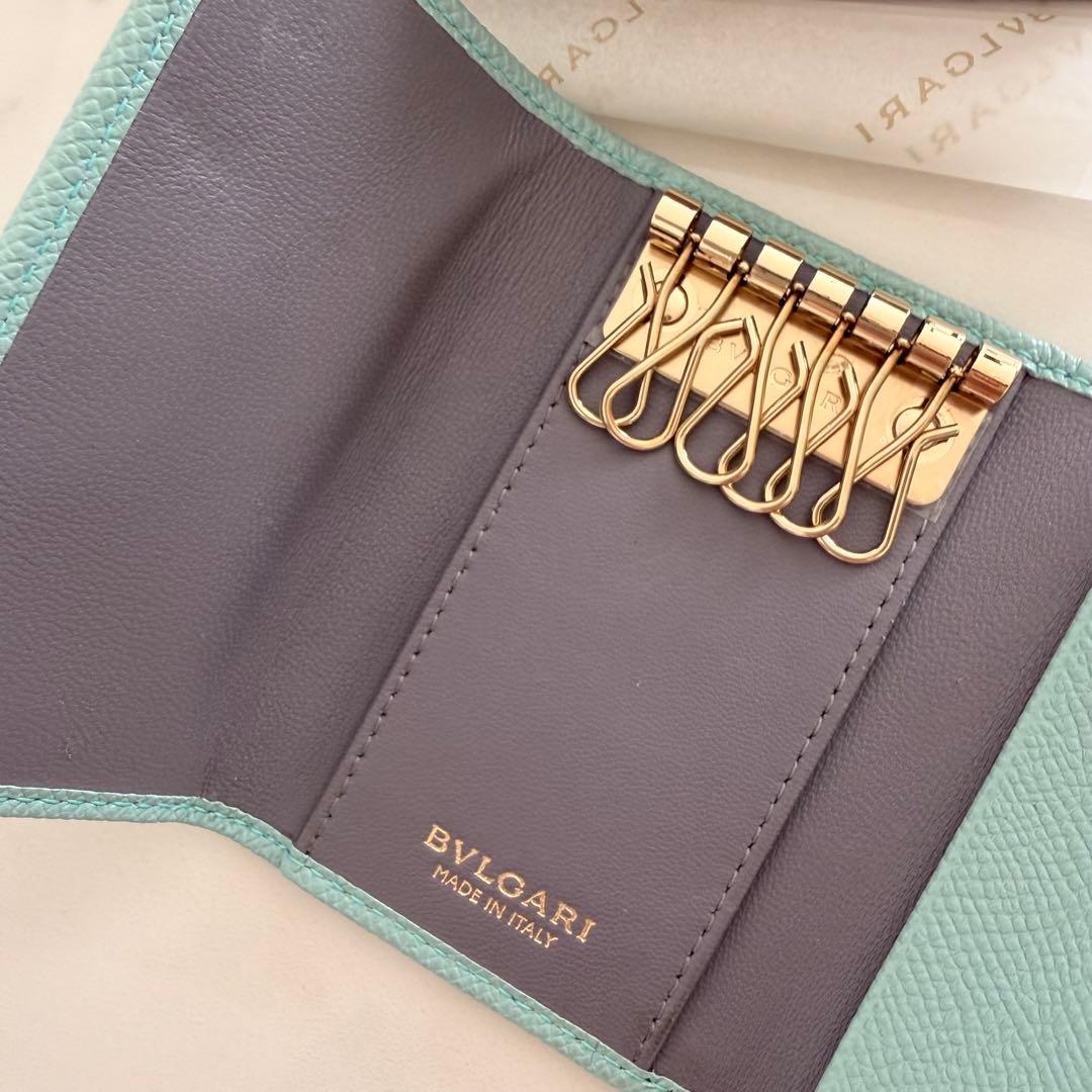BVLGARI ライトブルー キーケース