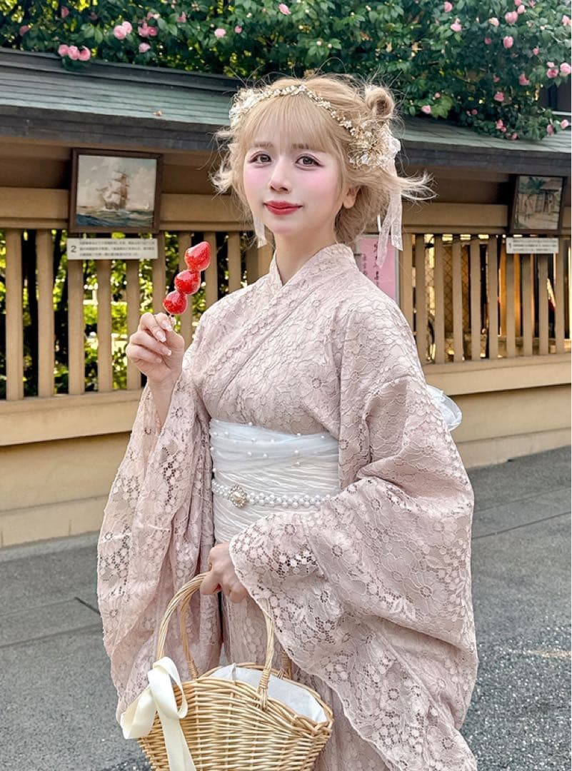 3点セット2Wayレースフリルセパレート浴衣　GRL グレイル　レギュラー