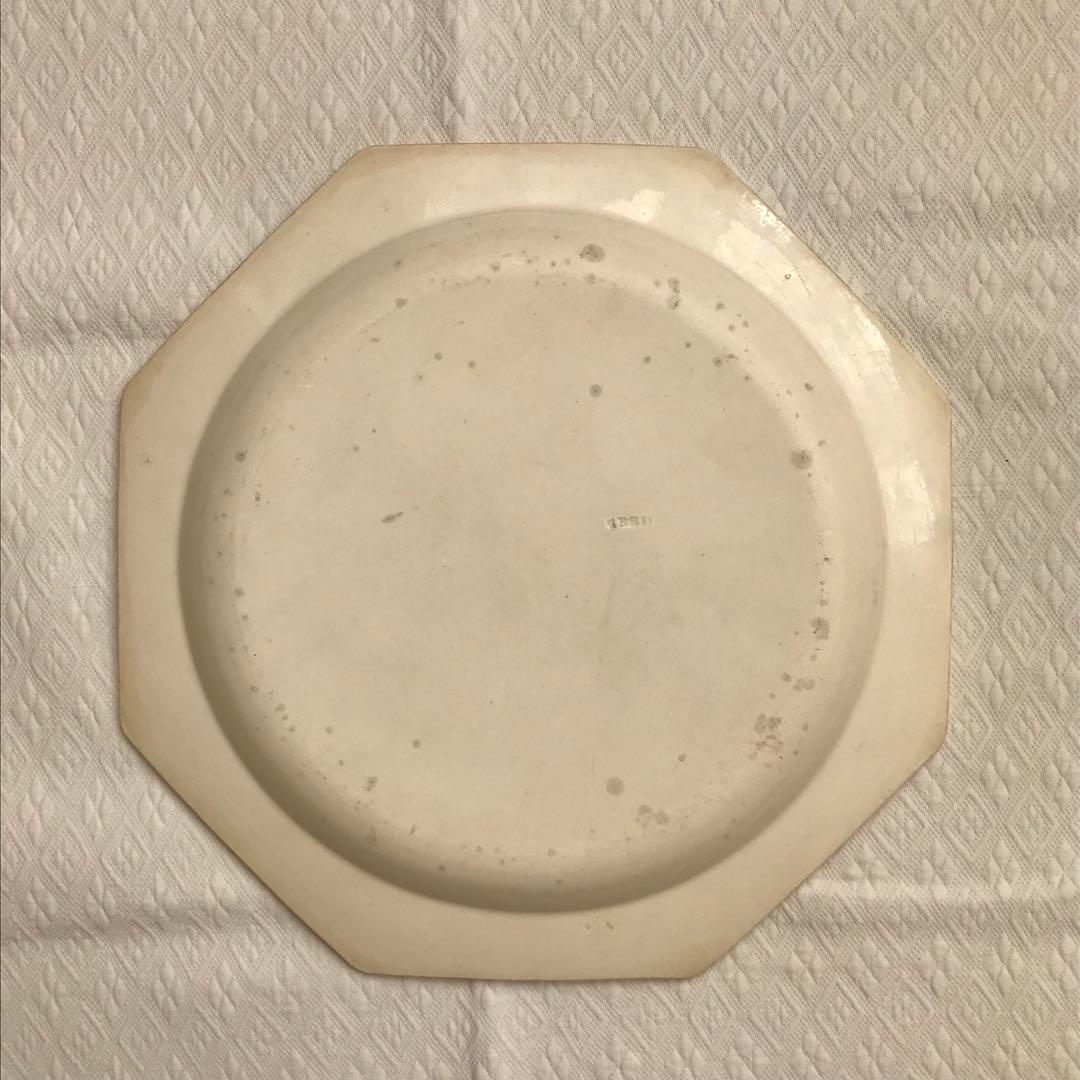 クレイユ CREIL オクトゴナル ディナープレート フランスアンティーク