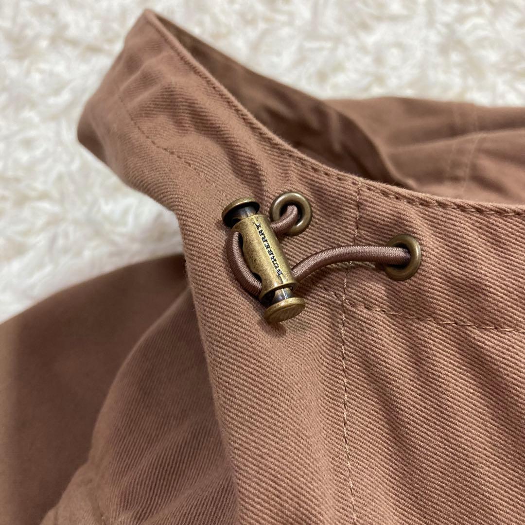 バーバリーロンドン✨モッズコート　46 大きいサイズ　茶　メガチェック　フード