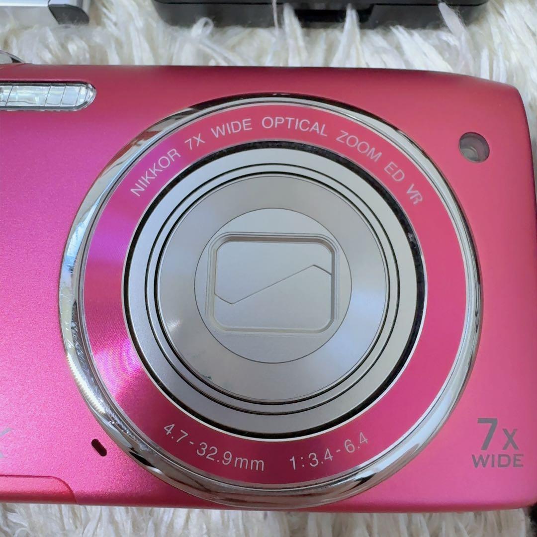 実写美【動作確認済】Nikon COOLPIX S3500 ピンク