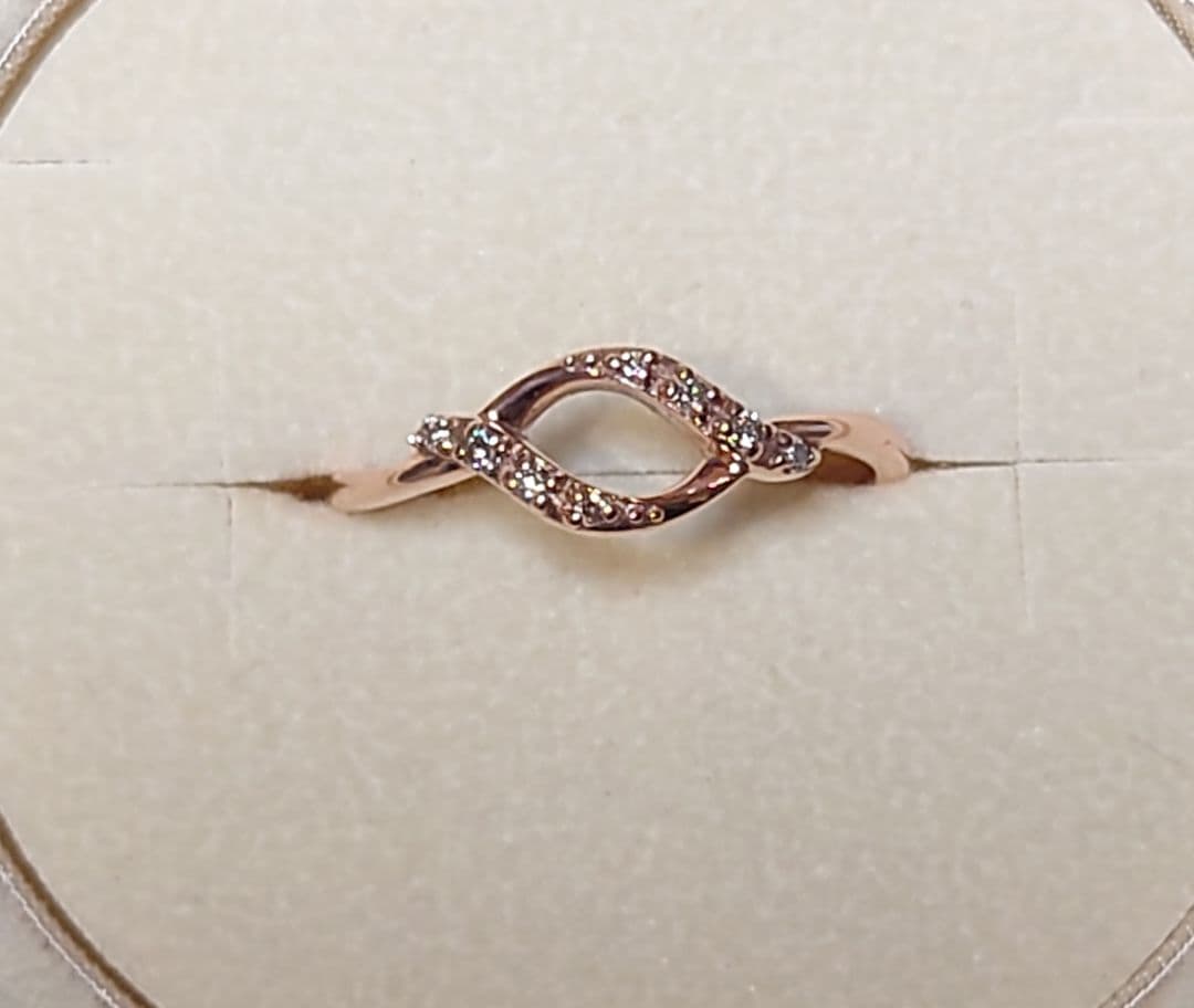 4℃ EAUDOUCE オデュース K10 ツイストデザインリング