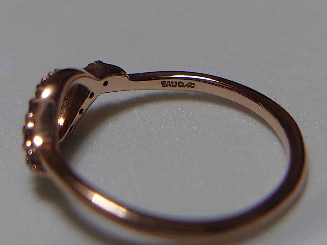 4℃ EAUDOUCE オデュース K10 ツイストデザインリング