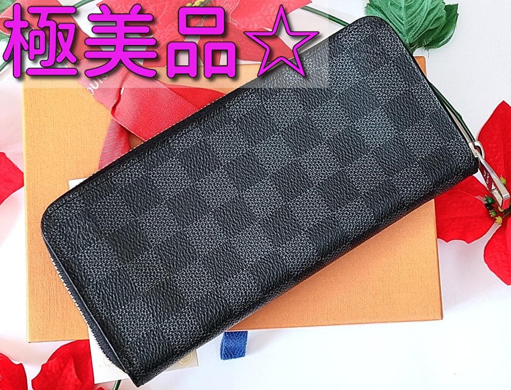 ルイヴィトン/ダミエ/グラフィット/ヴェルティカル/長財布★ブラック/黒/メンズ