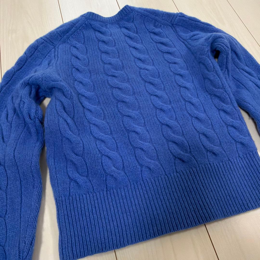 Polo Ralph Lauren 青 ケーブルニットカーディガン
