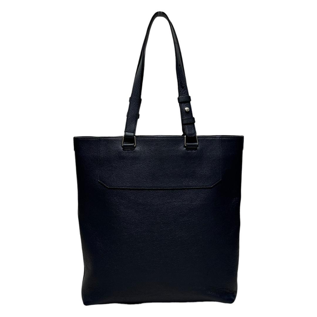 【未使用に近い】ダンヒル ベルグレイブ トートバッグ A4収納 レザー ネイビー