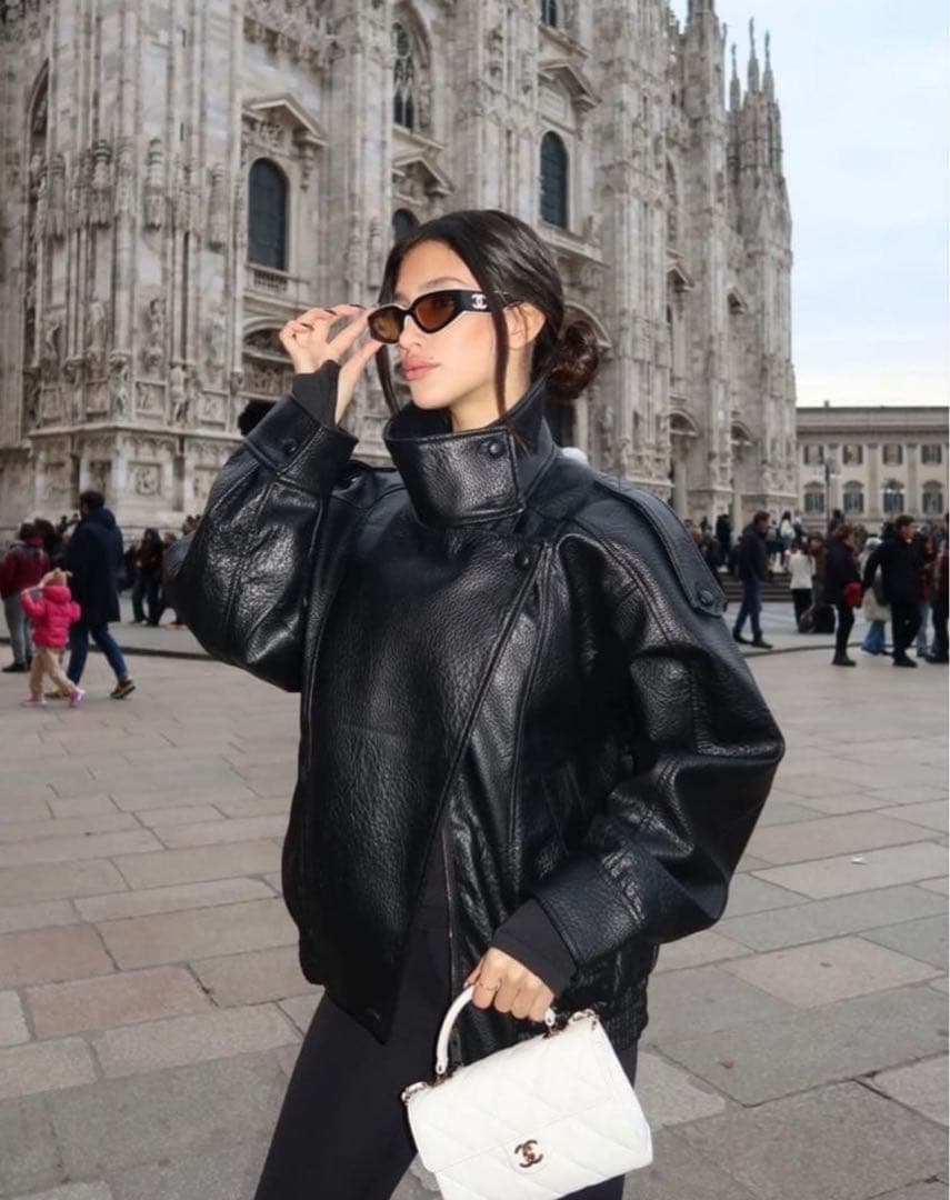 ZARA フェイクレザージャケット タグ有り XS ザラ