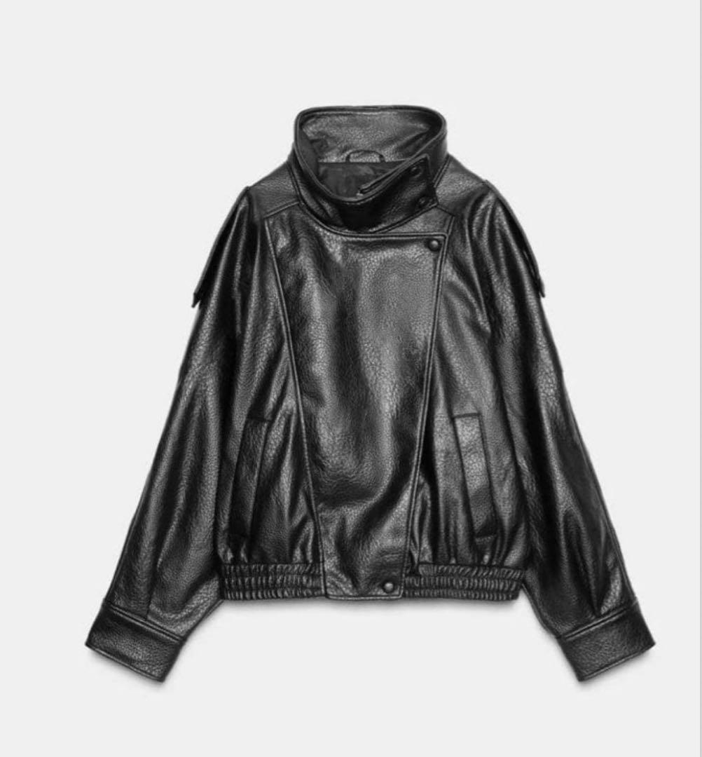 ZARA フェイクレザージャケット タグ有り XS ザラ