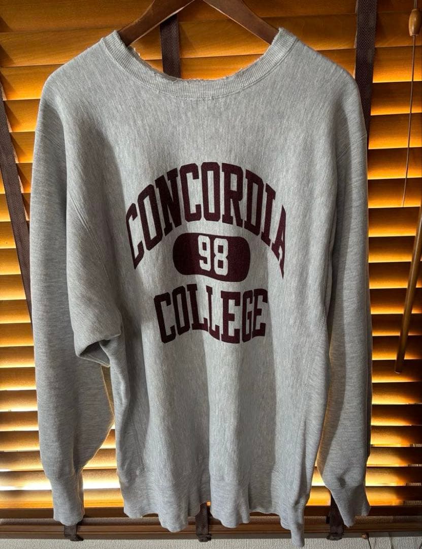 90s USA製 チャンピオン リバースウィーブ XL カレッジ 3段プリント