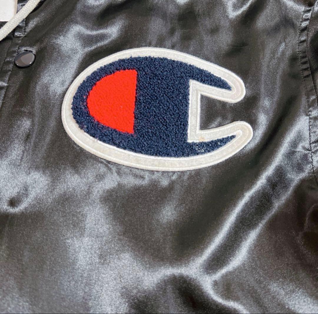 【Champion & SUPREME】 フード付き アウター S 黒