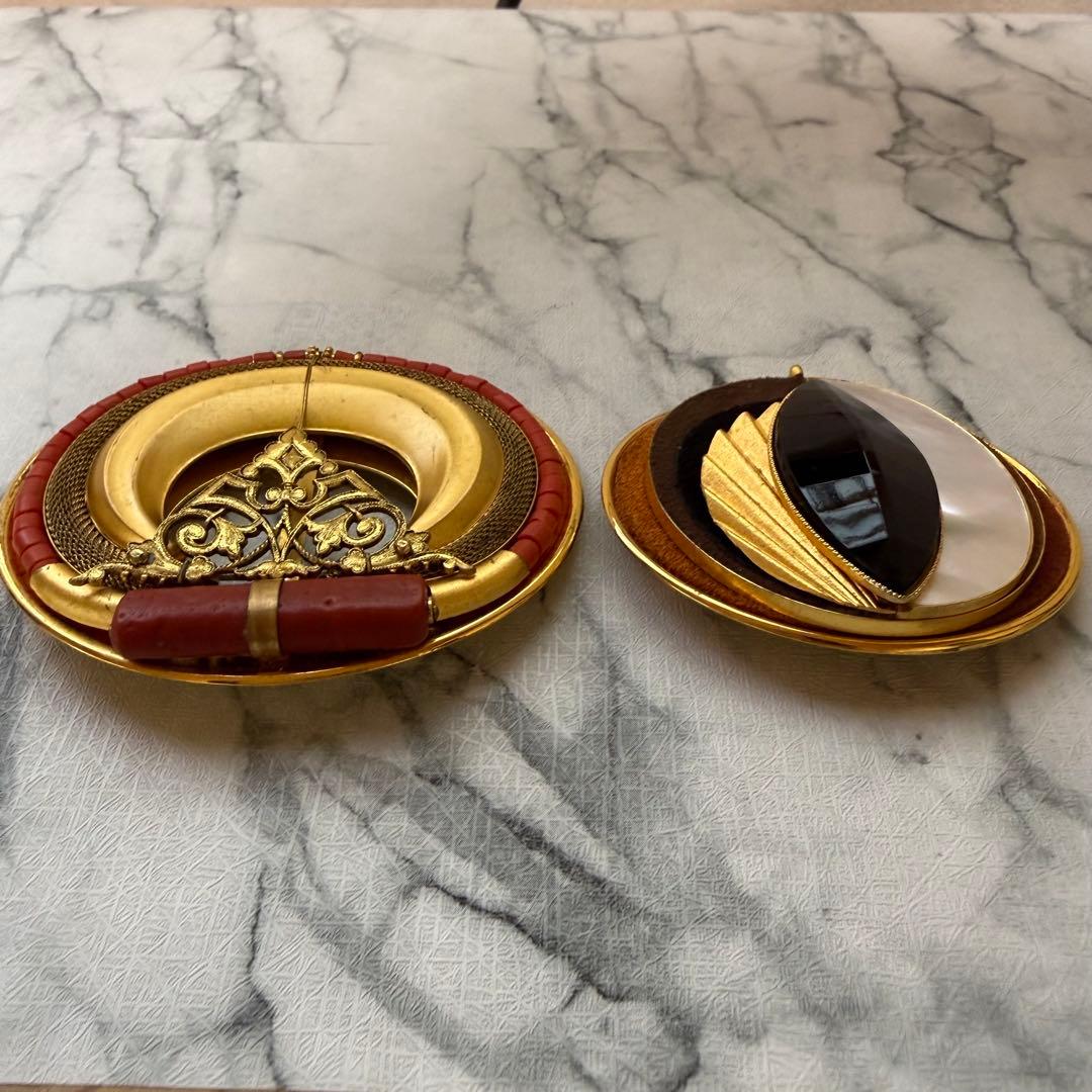 langaniランガニ　ヴィンテージブローチ2点セット