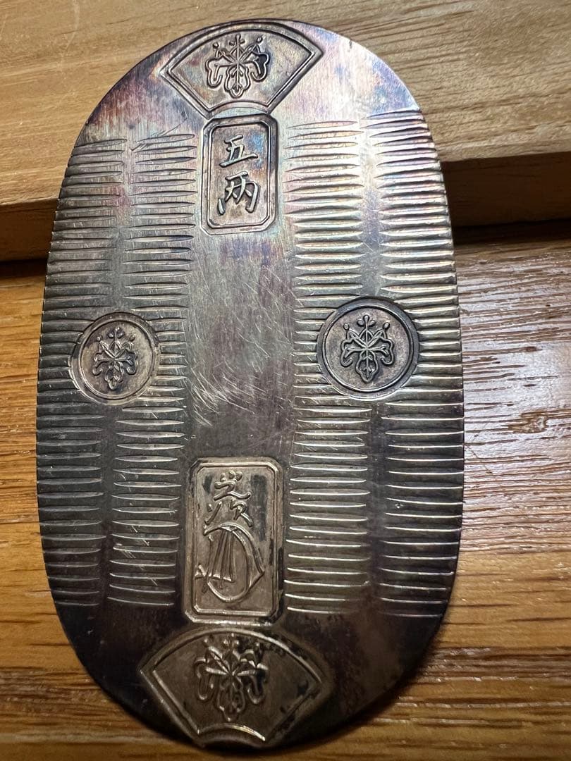 純銀小判 30g 楕円形　木製ケース付き