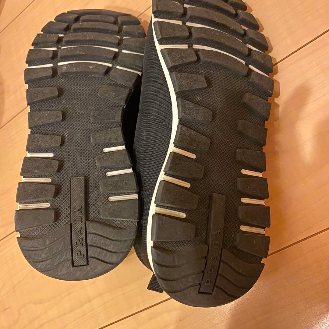 超美品PRADAブラック ナイロン　スニーカー　黒　メンズ