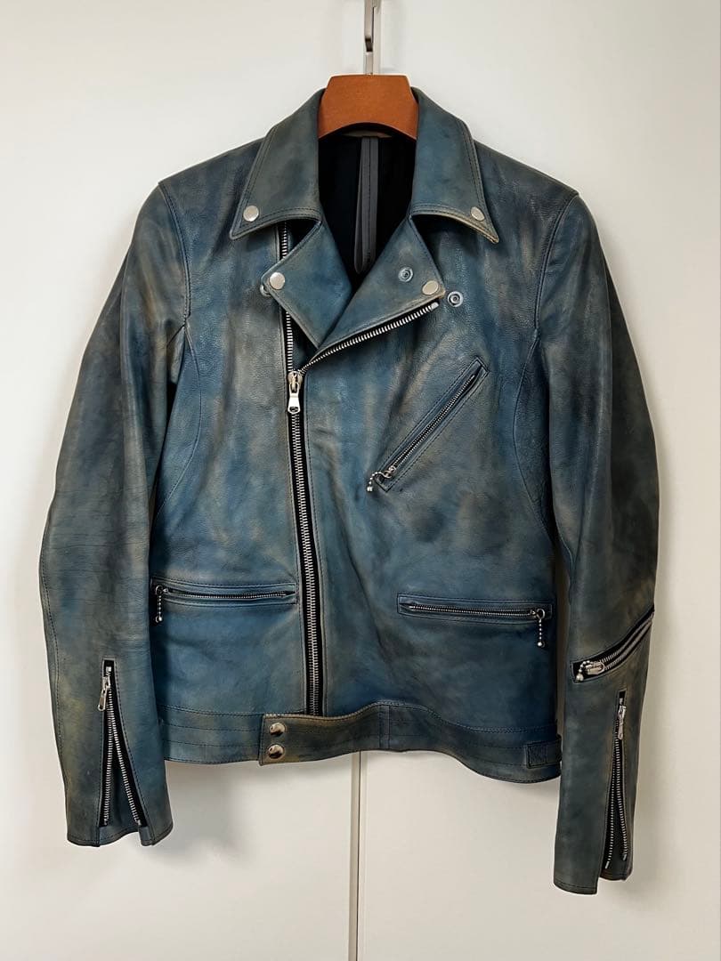 【メンテナンス済み】STRUMダブルライダース BLUE GREEN サイズS