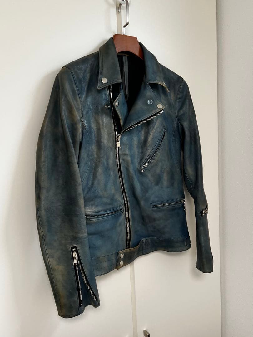 【メンテナンス済み】STRUMダブルライダース BLUE GREEN サイズS