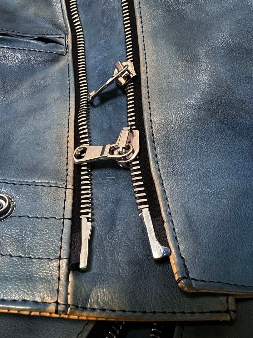 【メンテナンス済み】STRUMダブルライダース BLUE GREEN サイズS