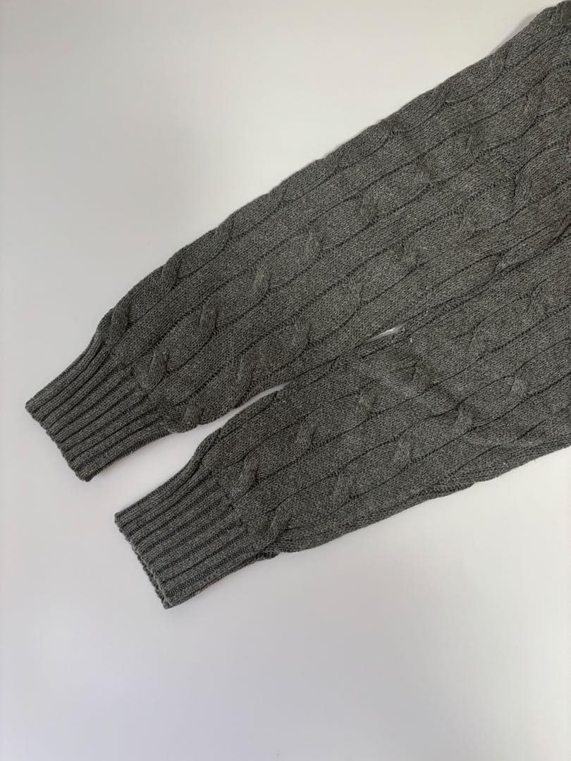 【新品タグ付】POLO ラルフローレン ケーブルニット グレー M 女性向け