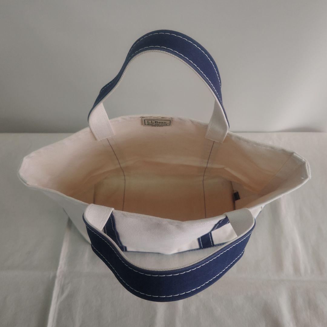 L.L Bean オープントートバッグ 生成り×ネイビー MADE IN USA