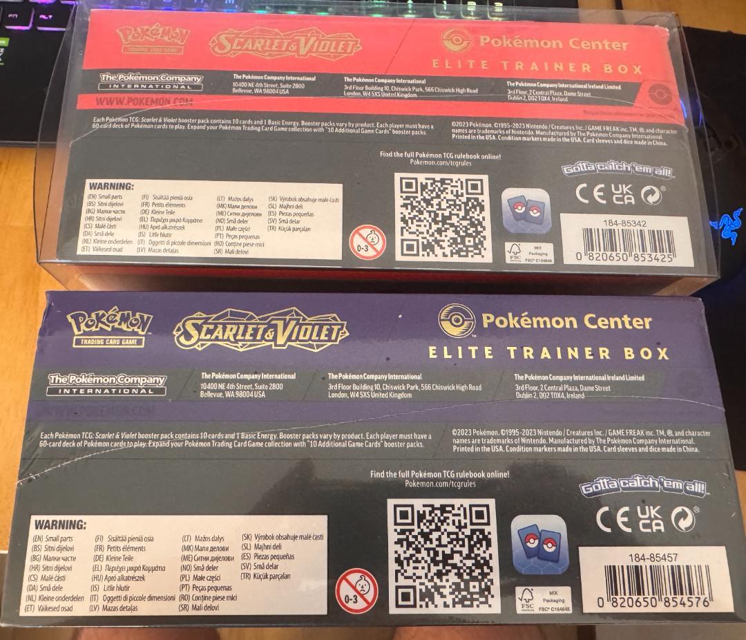 ユハ ポケモンセンタScarlet Violet ックスセット 未開封新品