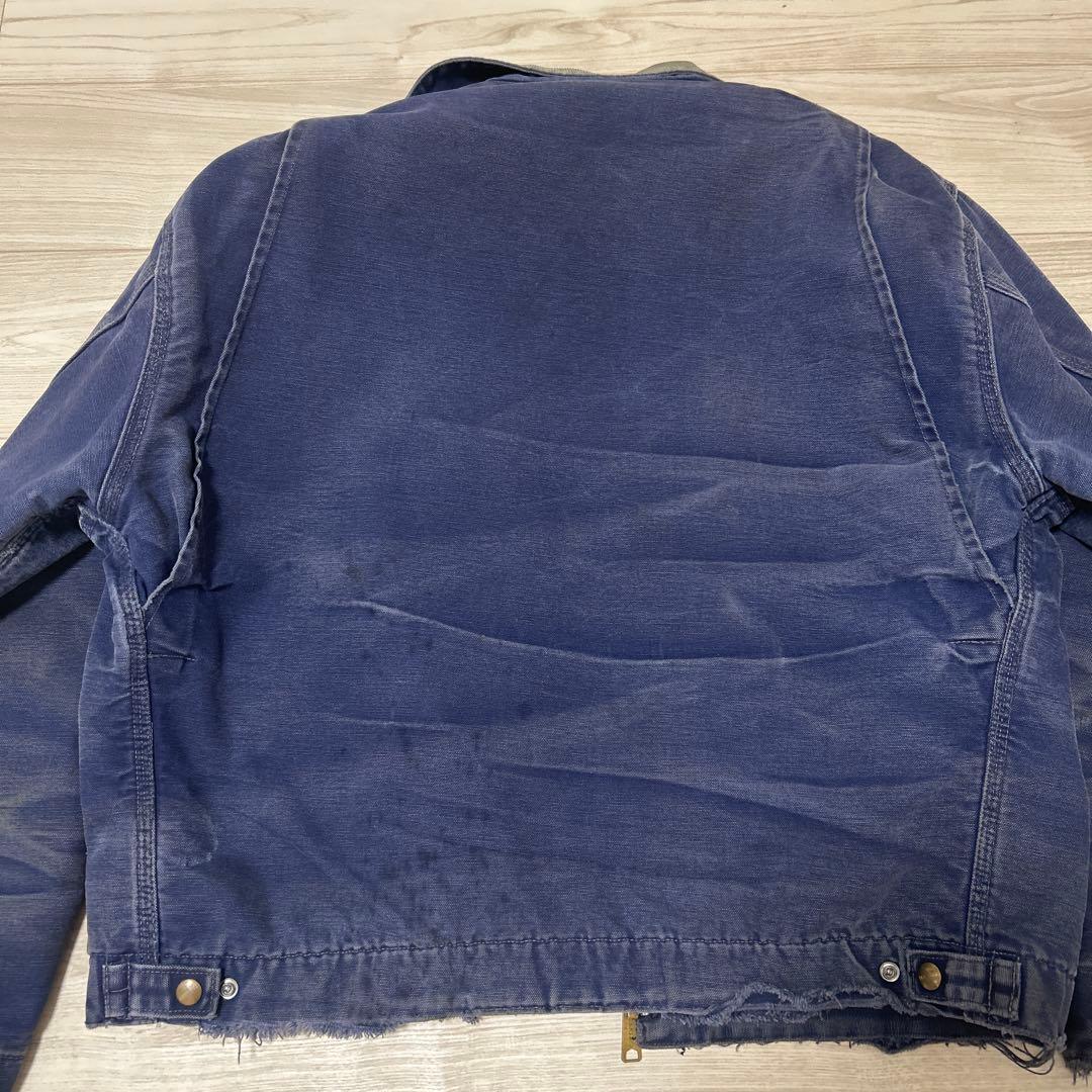80s Carhartt カーハートデトロイトジャケットUSA製ブルーネイビー
