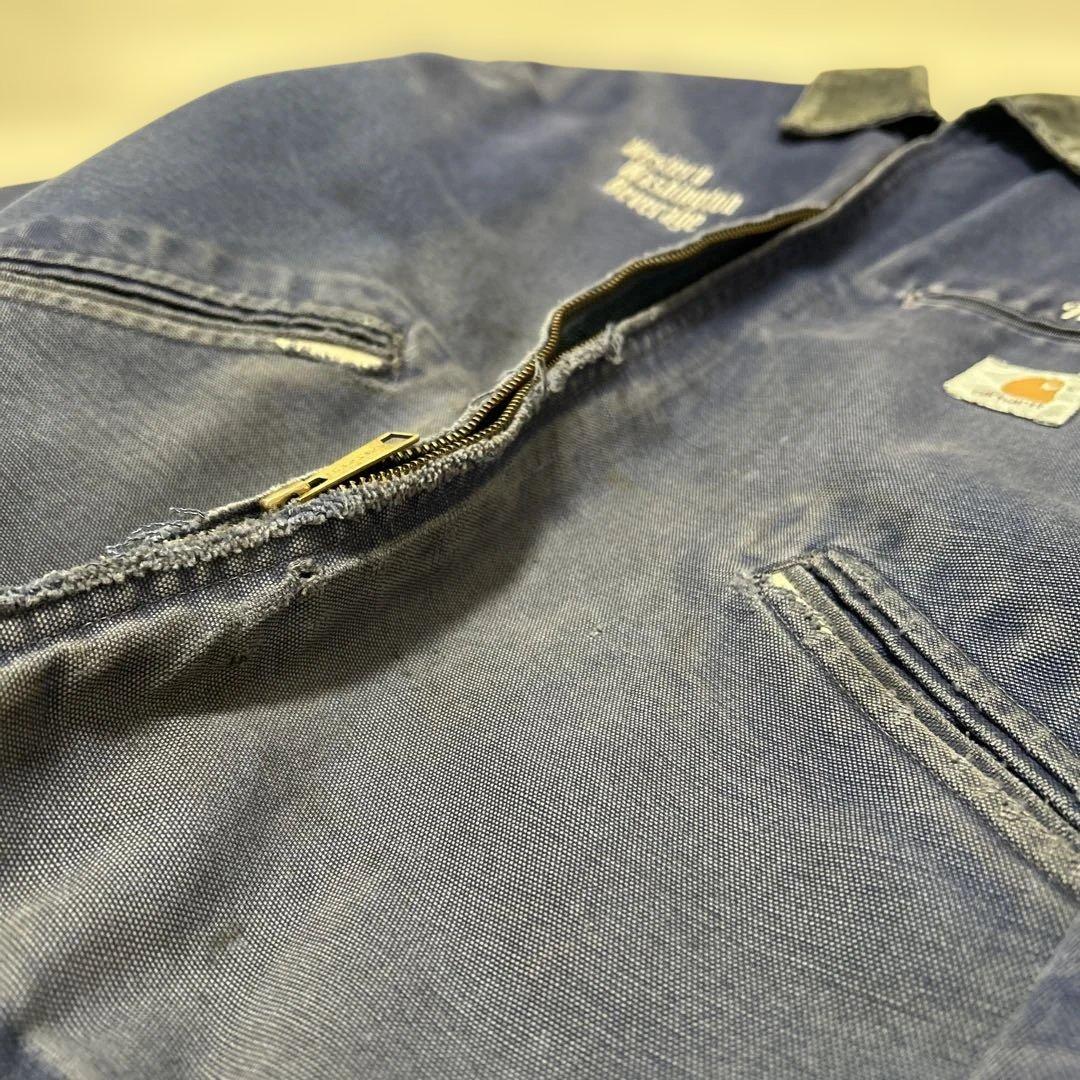80s Carhartt カーハートデトロイトジャケットUSA製ブルーネイビー