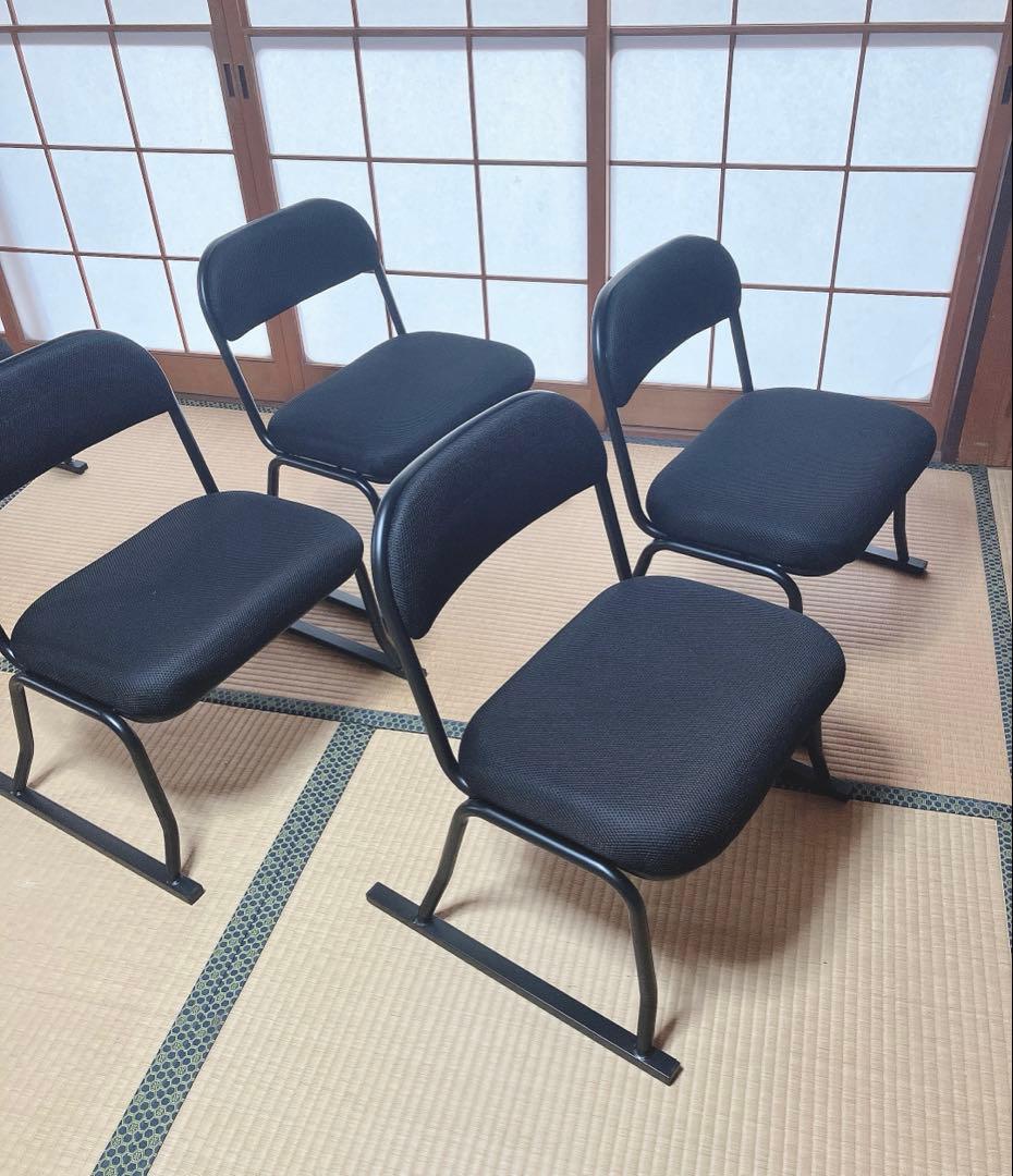 法事　座敷椅子　和室用椅子　4脚セット　STA-ハニカム スチール製
